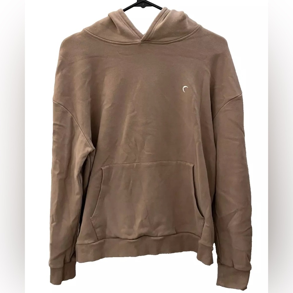 Zyia Active Women's Large Long Sleeve Light Chocolate Brown Hooded Sweatshirt